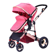 baby stroller 2019 china baby stroller factory hot mom stroller 2019/Aluminum Alloy Leather fabric 3-in-1 babystroller /